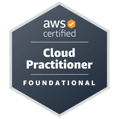 Badge for AWS Certified Cloud Practitioner Foundational